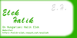 elek halik business card